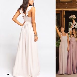 Show me your mumu bridesmaid dress in Show me your Ring Crisp.